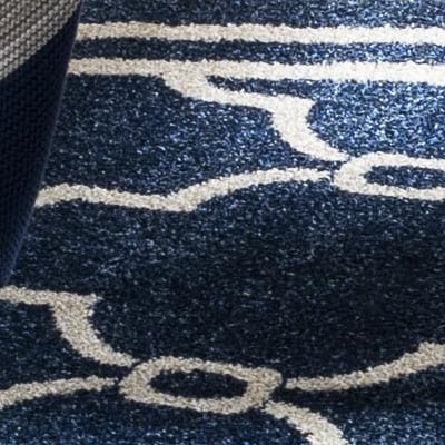 Safavieh Amherst Wesley Geometric Area Rug, Navy/Beige, 7' x 7' Round