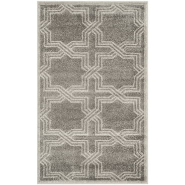 SAFAVIEH Amherst William Geometric Area Rug, Grey/Light Grey, 3' x 5'