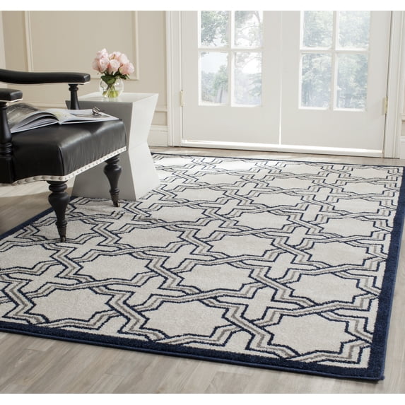 Safavieh Amherst William Geometric Area Rug, Ivory/Navy, 9' x 12'