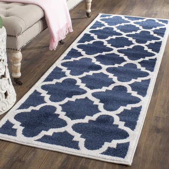 Safavieh Amherst Willmer Geometric Runner Rug, Navy/Beige, 2'3" x 11'