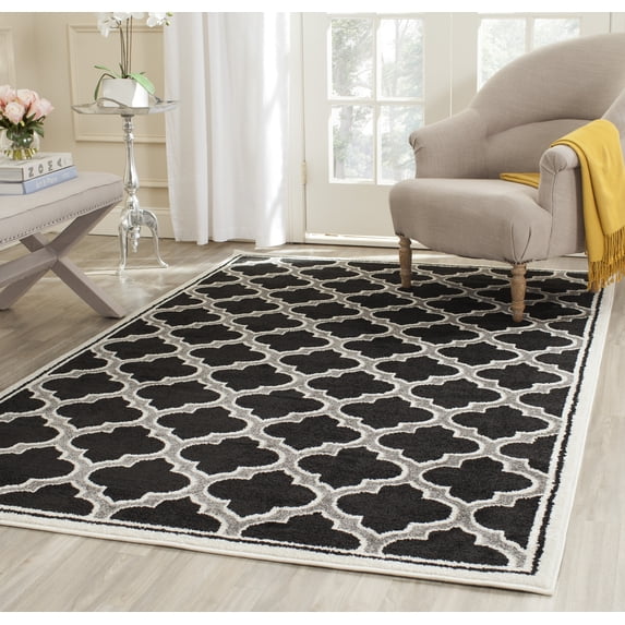 Safavieh Amherst Wilson Geometric Area Rug, Anthracite/Ivory, 2'6" x 4'