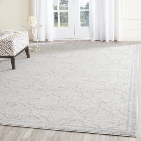 Safavieh Amherst Wilson Geometric Area Rug, Ivory/Light Gray, 7' x 7' Square