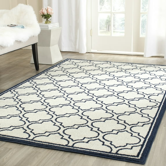 Safavieh Amherst Wilson Geometric Area Rug, Ivory/Navy, 2'6" x 4'