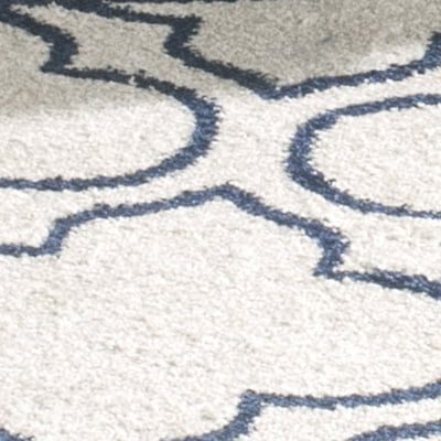 Safavieh Amherst Wilson Geometric Area Rug, Ivory/Navy, 7' x 7' Round