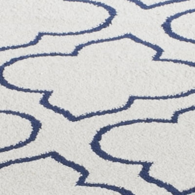 Safavieh Amherst Wilson Geometric Area Rug, Ivory/Navy, 7' x 7' Square