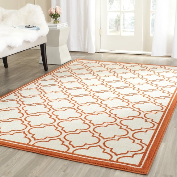 Safavieh Amherst Wilson Geometric Area Rug, Ivory/Orange, 4' x 6'