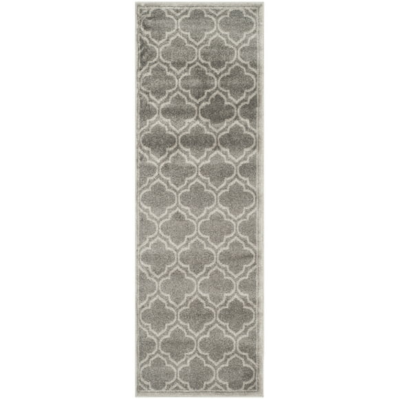 SAFAVIEH Amherst Wilson Geometric Runner Rug, Grey/Light Grey, 2'3" x 11'