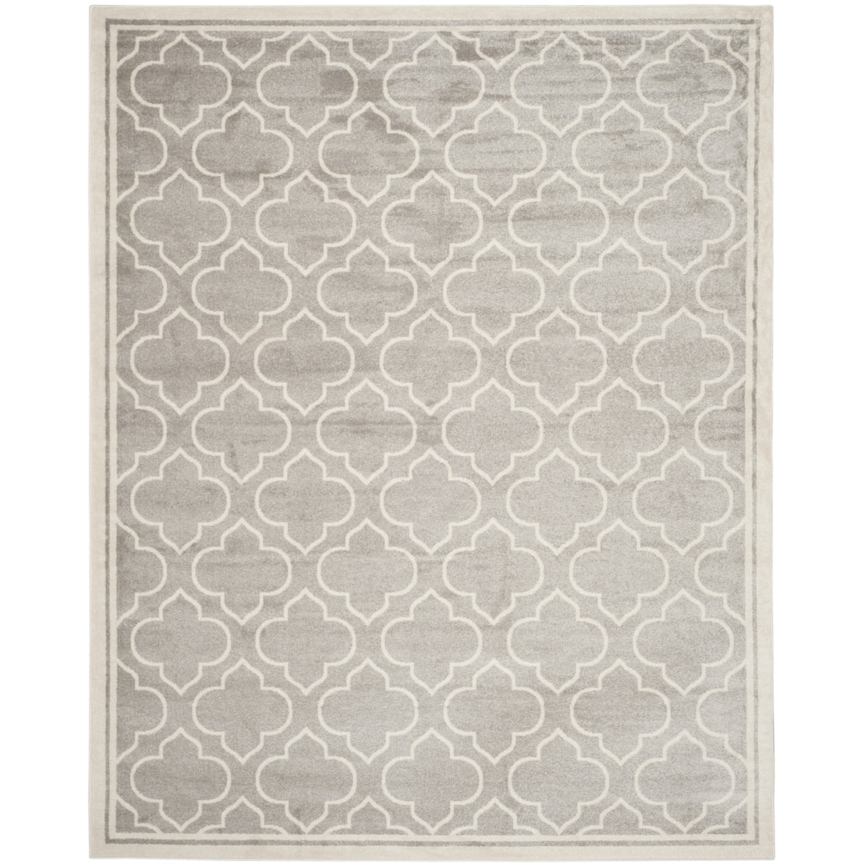 Elysian Grey and Light Grey Hand-knotted Geometric Runner Rug - 2'3" x 13'