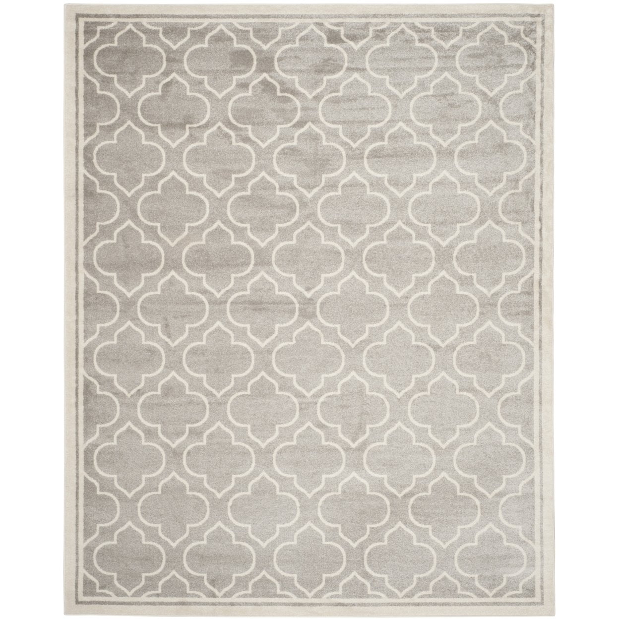 Elysian Grey and Light Grey Hand-knotted Geometric Runner Rug - 2'3" x 13'