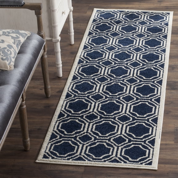 Safavieh Amherst Winnie Geometric Runner Rug, Navy/Ivory, 2'3" x 8'
