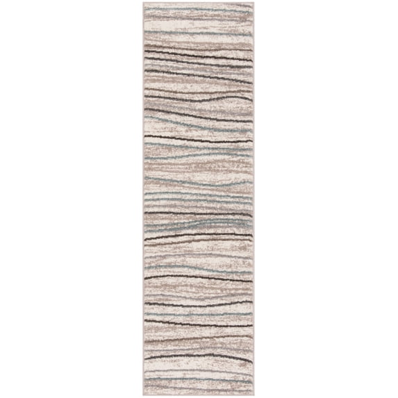 SAFAVIEH Amsterdam Aragon Geometric Runner Rug, Cream/Beige, 2'3" x 12'