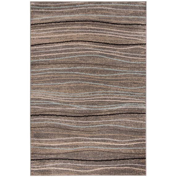 SAFAVIEH Amsterdam Aragon Striped Area Rug, Silver/Beige, 9' x 12'