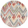 thumbnail image 1 of SAFAVIEH Amsterdam Earnestine Geometric Area Rug, Ivory/Red, 6'7" x 6'7" Round, 1 of 8