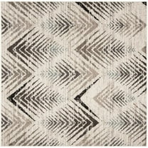 SAFAVIEH Amsterdam Earnestine Geometric Faded Area Rug, Cream/Beige, 6'7" x 6'7" Square