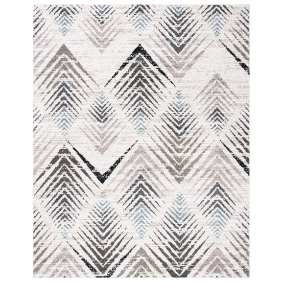 SAFAVIEH Amsterdam Earnestine Geometric Faded Area Rug, Cream/Beige, 9' x 12'