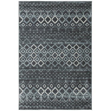 SAFAVIEH Amsterdam Gladwin Geometric Area Rug, Dark Grey/Light Grey, 2'3" x 4'