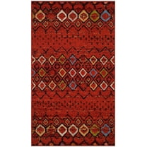 SAFAVIEH Amsterdam Gladwin Geometric Area Rug, Terracotta/Multi, 3' x 5'