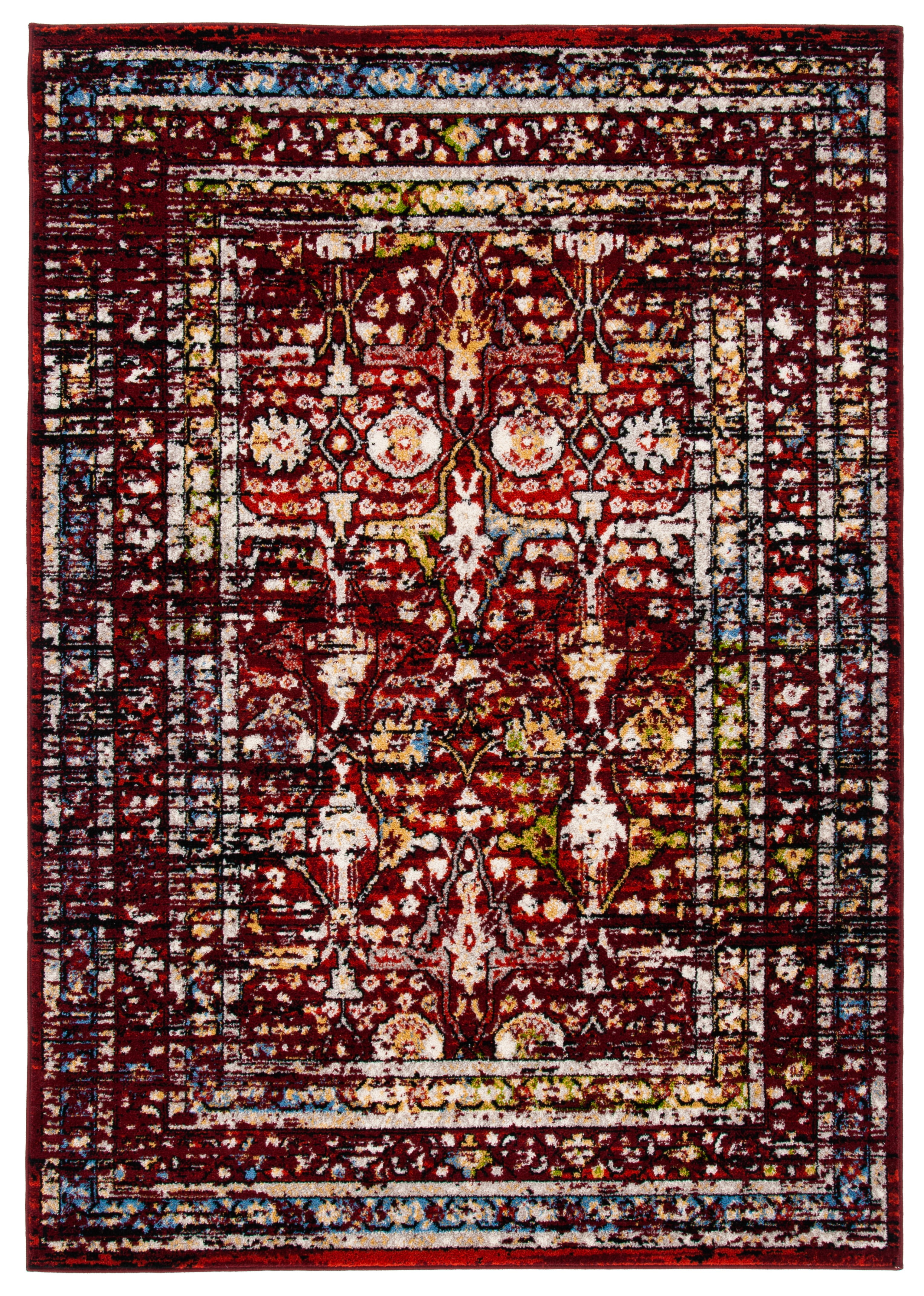 Amsterdam Red Synthetic Rectangular 8' x 10' Area Rug