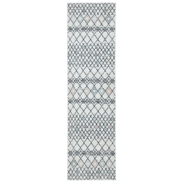 SAFAVIEH Amsterdam Merrick Geometric Runner Rug, Ivory/Beige, 2'3" x 8'