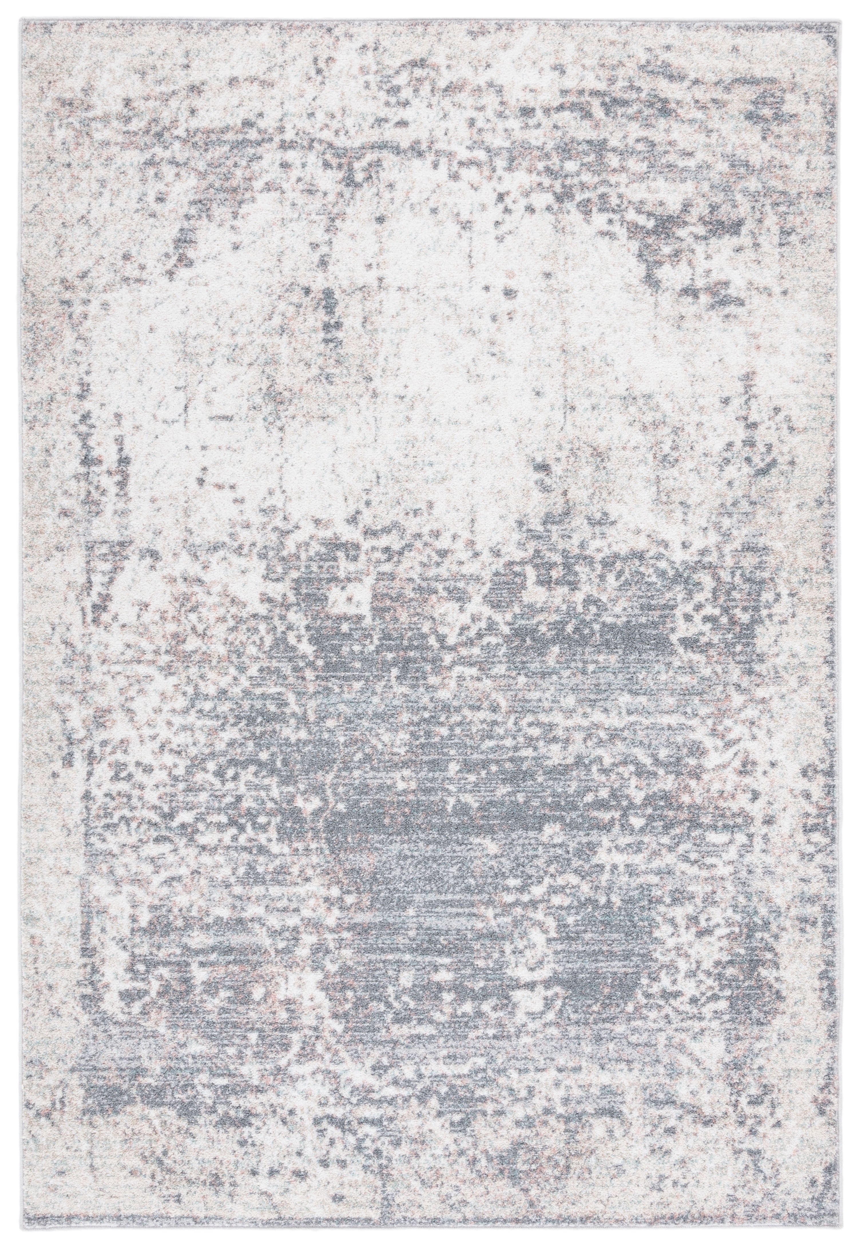 Amsterdam Gray Synthetic Hand-Knotted 59" Area Rug