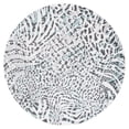 thumbnail image 1 of SAFAVIEH Amsterdam Ruby Animal Area Rug, Ivory/Teal, 6'7" x 6'7" Round, 1 of 8