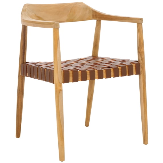 SAFAVIEH Amycus Accent Chairs, Natural/Light Honey (22 in. W x 20.5 in. D x 28.5 in. H)