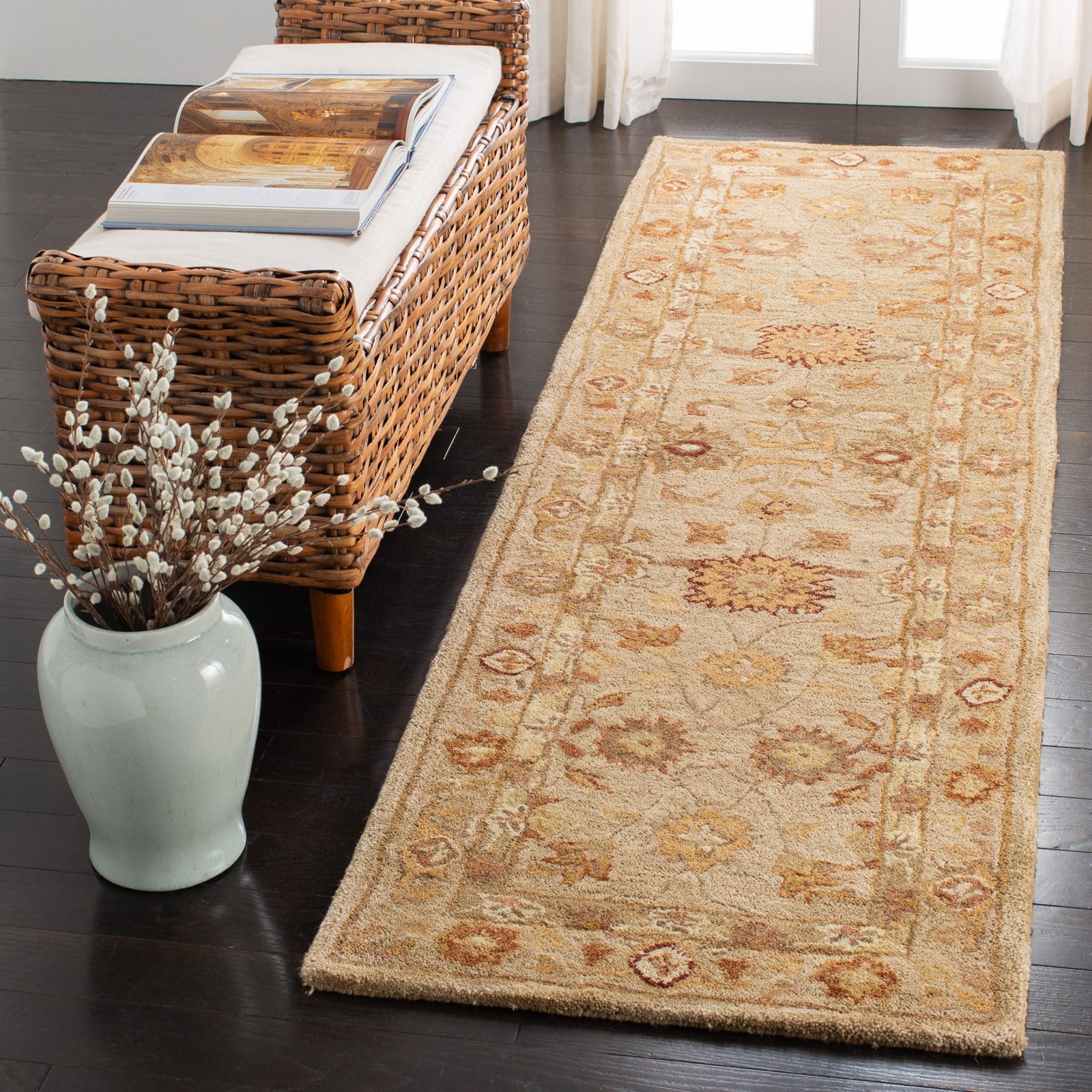 SAFAVIEH Anatolia AN556K Handmade Sage / Sage Rug - Walmart.com