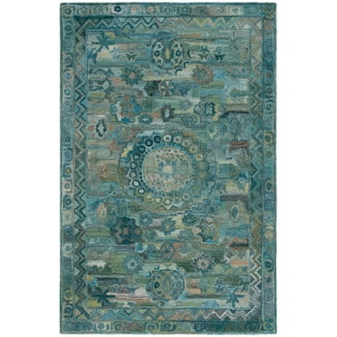 SAFAVIEH Anatolia Alvin Medallion Area Rug, Aqua/Green, 3' x 5'