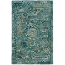 SAFAVIEH Anatolia Alvin Medallion Area Rug, Aqua/Green, 8' x 10'