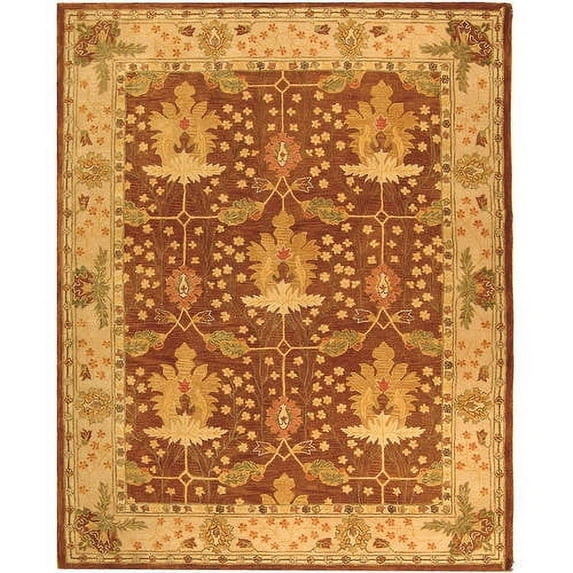 SAFAVIEH Anatolia Carley Traditional Wool Area Rug, Brown, 4' x 6'