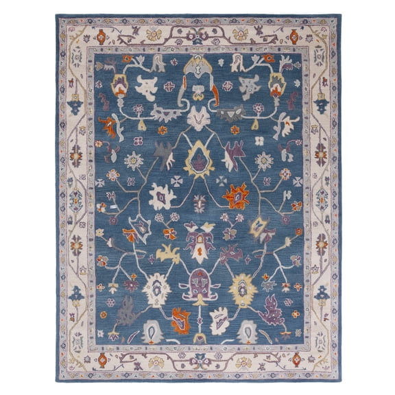 SAFAVIEH Anatolia Dalton Oriental Wool Area Rug, Blue/Ivory, 8' x 10'