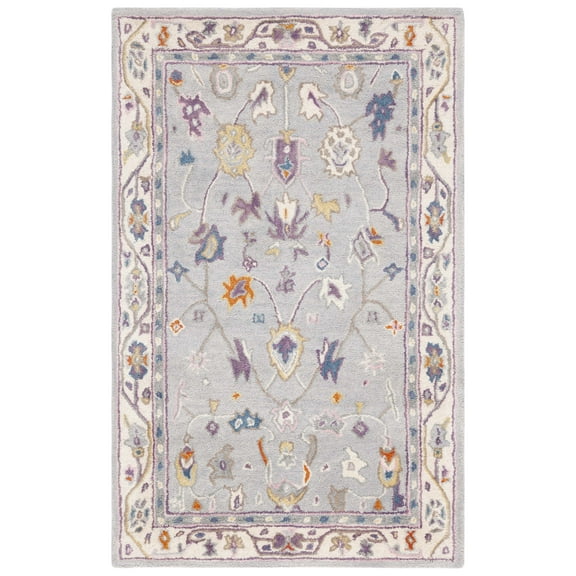 SAFAVIEH Anatolia Dalton Oriental Wool Area Rug, Grey/Ivory, 3' x 5'