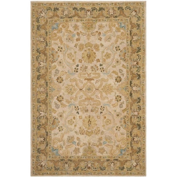 SAFAVIEH Anatolia Eliot Floral Area Rug, Ivory/Brown, 6' x 9'