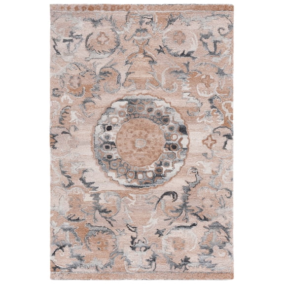 SAFAVIEH Anatolia Ellery Oriental Area Rug, Light Brown/Gray, 3' x 5'