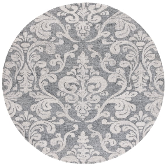 SAFAVIEH Anatolia Garrick Medallion Area Rug, Grey, 6' x 6' Round