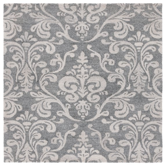 SAFAVIEH Anatolia Garrick Medallion Area Rug, Grey, 6' x 6' Square