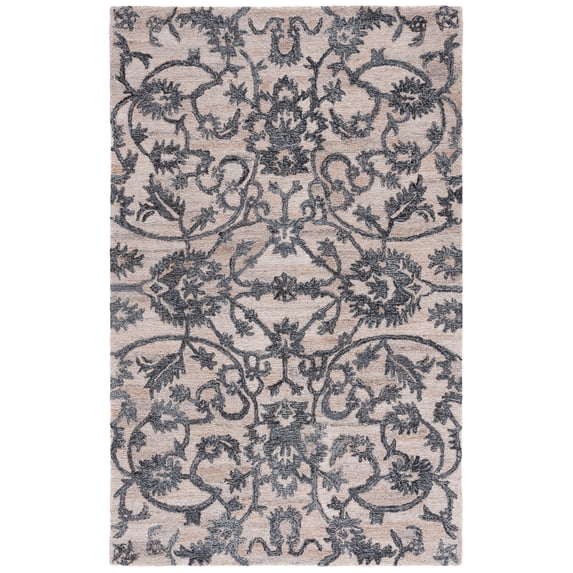 SAFAVIEH Anatolia Jamaar Floral Area Rug, Beige/Black, 3' x 5'