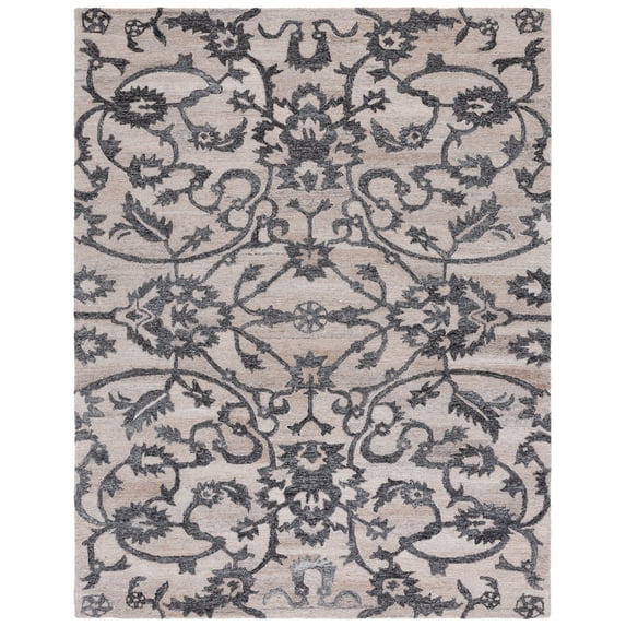 SAFAVIEH Anatolia Jamaar Floral Area Rug, Beige/Black, 8' x 10'