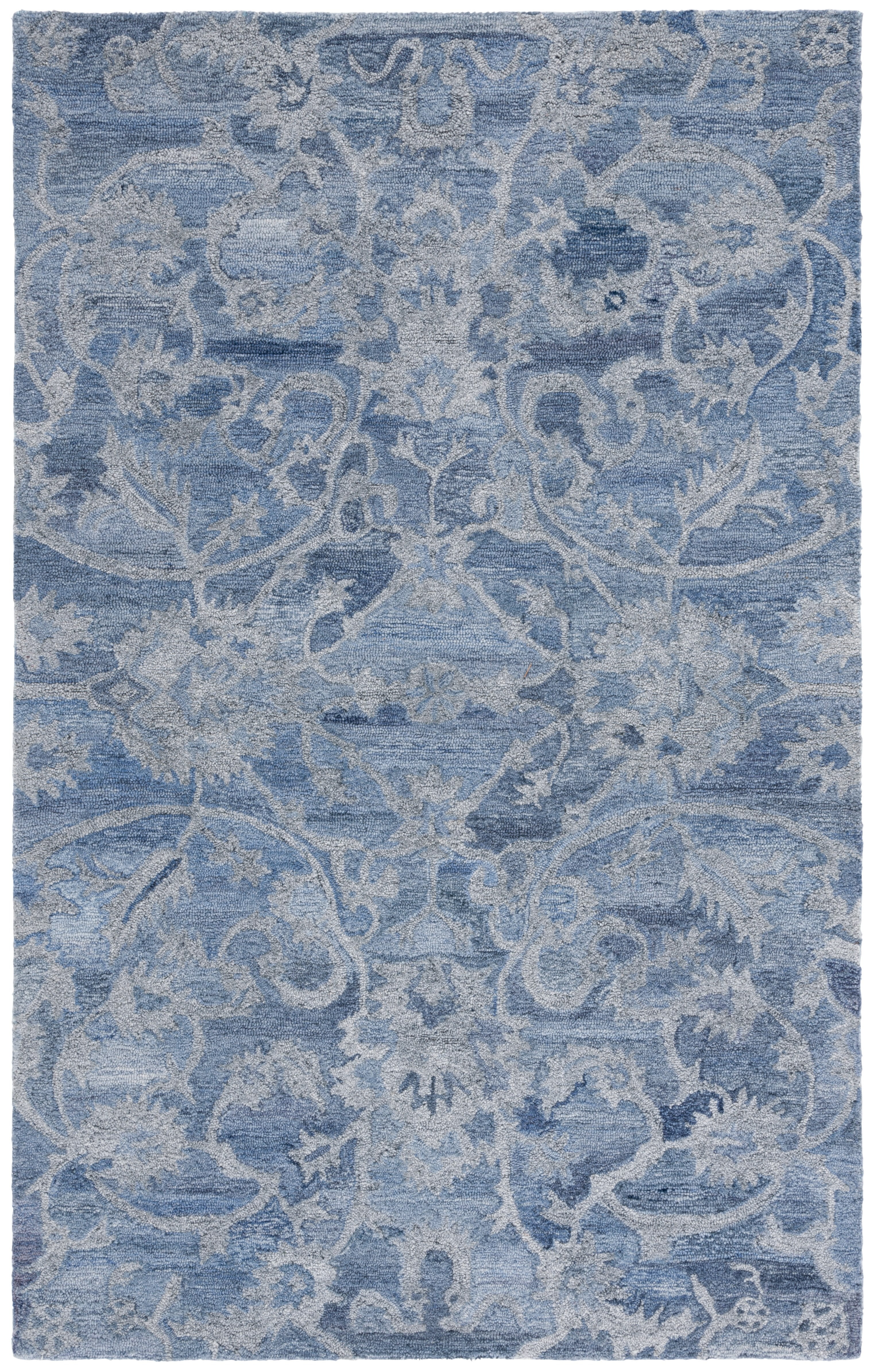 SAFAVIEH Anatolia Jamaar Floral Area Rug, Blue/Grey, 5' x 8'
