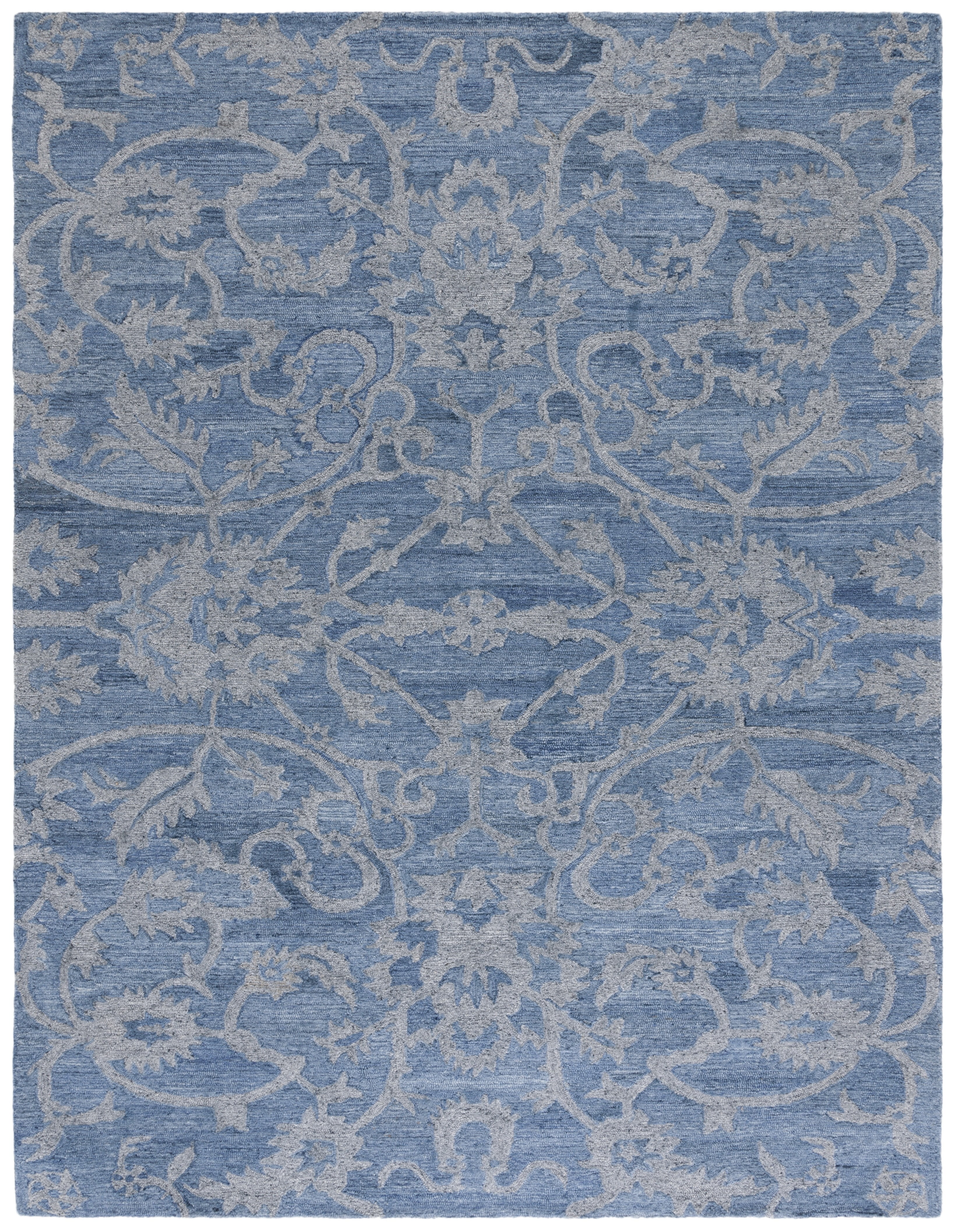 SAFAVIEH Anatolia Jamaar Floral Area Rug, Blue/Grey, 8' x 10'