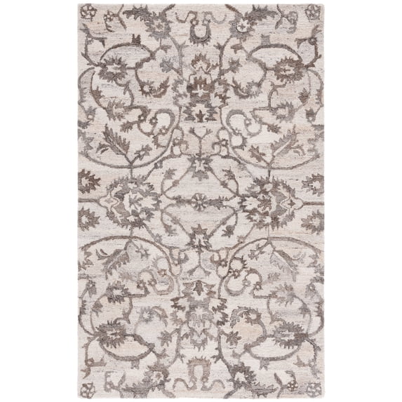 SAFAVIEH Anatolia Jamaar Floral Area Rug, Ivory/Brown, 3' x 5'