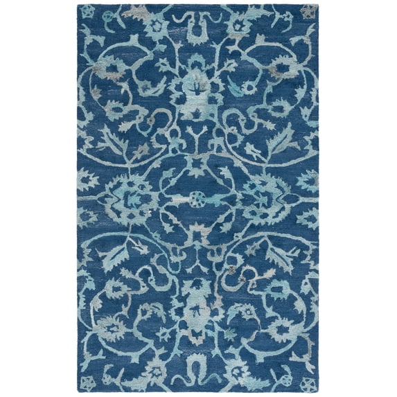 SAFAVIEH Anatolia Jamaar Floral Area Rug, Navy, 3' x 5'