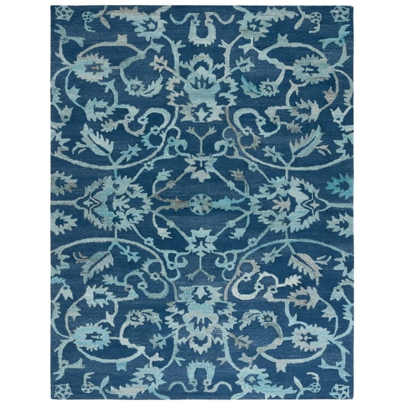 SAFAVIEH Anatolia Jamaar Floral Area Rug, Navy, 8' x 10'