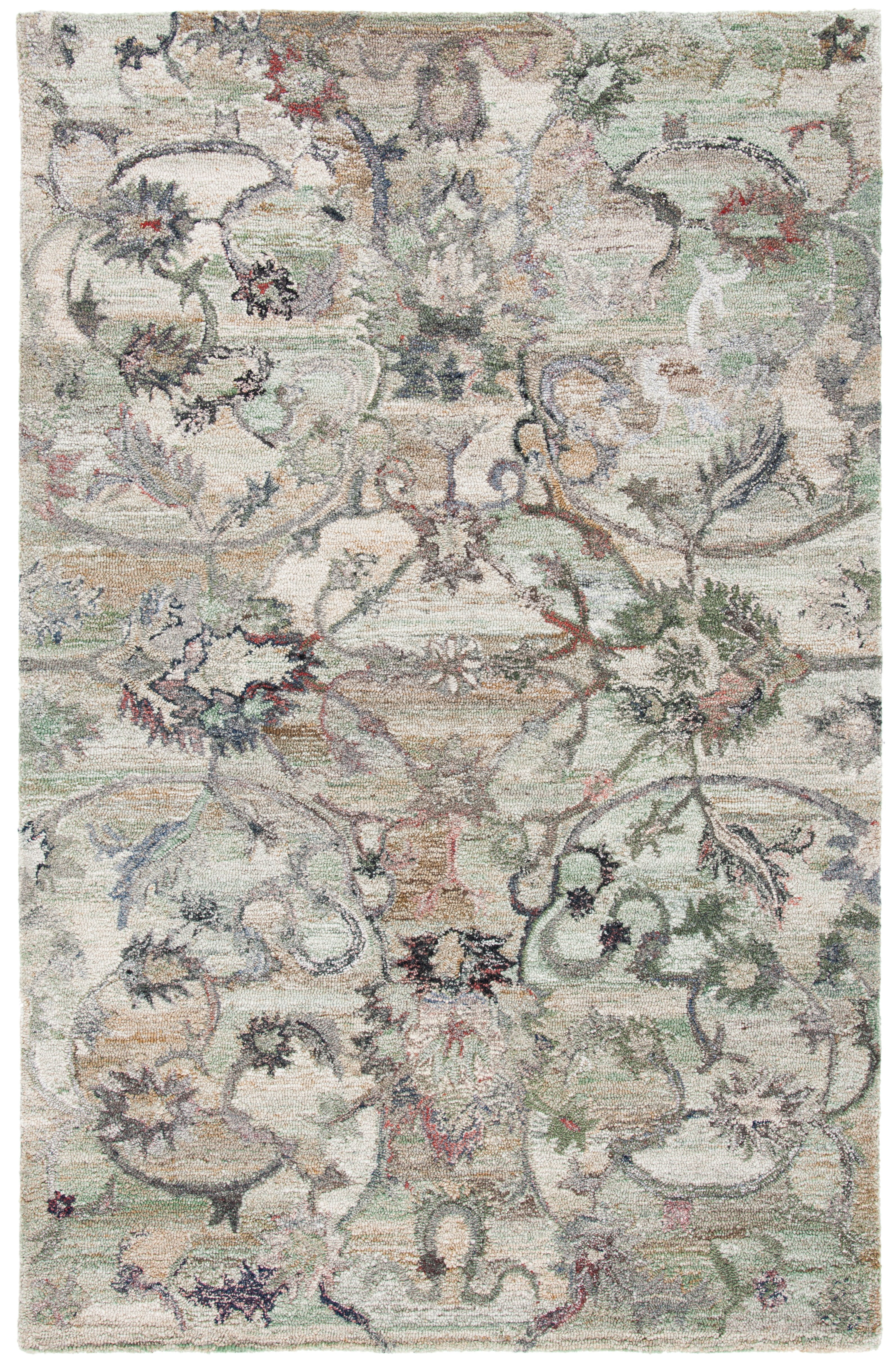 SAFAVIEH Anatolia Jamaar Floral Area Rug, Sage/Beige, 2' x 3'