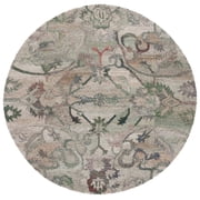 SAFAVIEH Anatolia Jamaar Floral Area Rug, Sage/Beige, 6' x 6' Round