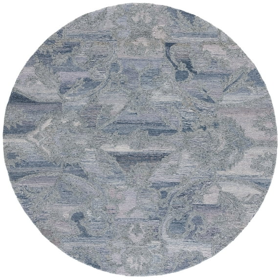 SAFAVIEH Anatolia Jamaar Floral Area Rug, Violet/Purple, 6' x 6' Round