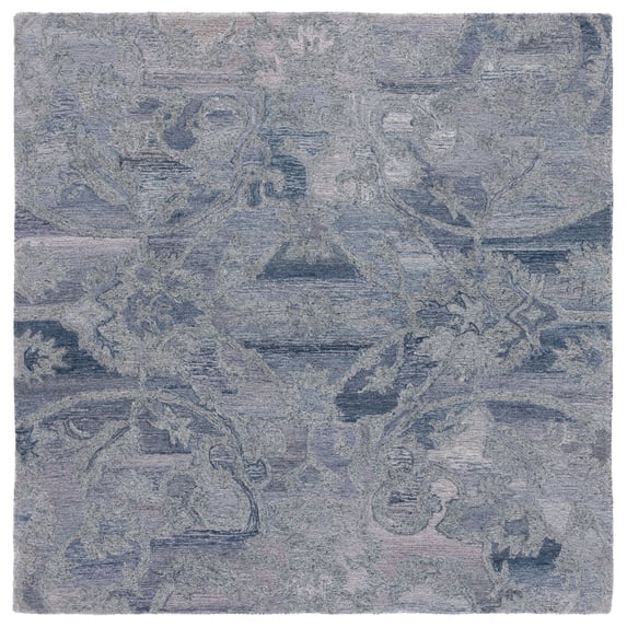 SAFAVIEH Anatolia Jamaar Floral Area Rug, Violet/Purple, 6' x 6' Square