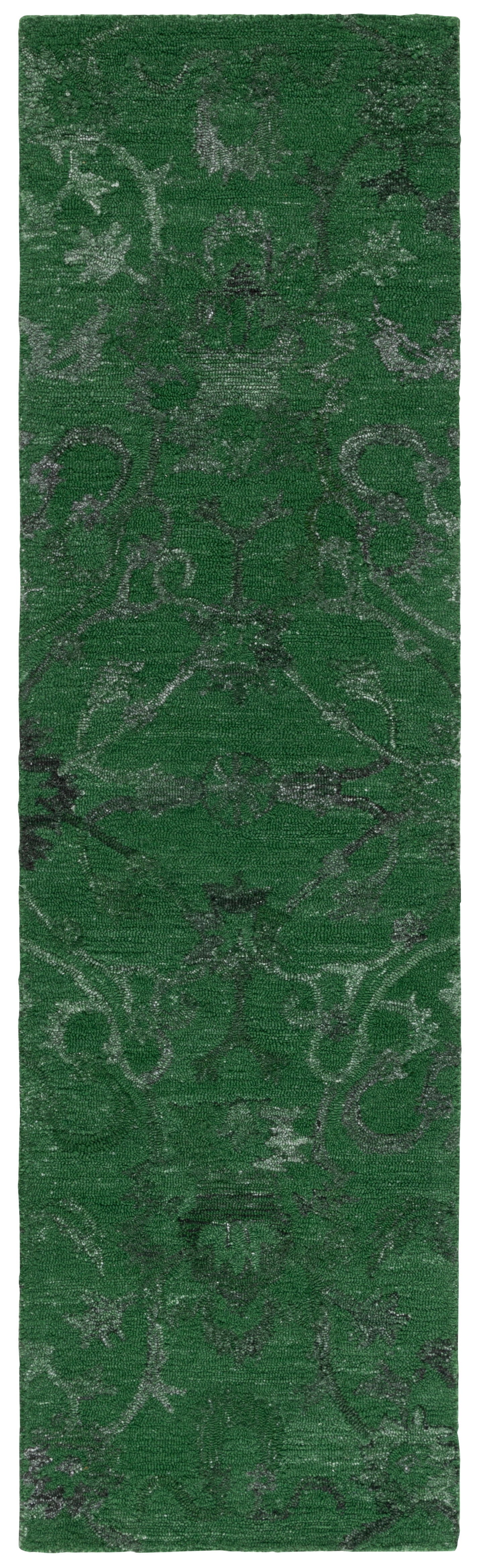 SAFAVIEH Anatolia Jamaar Floral Runner Rug, Dark Green, 2'3" x 8'