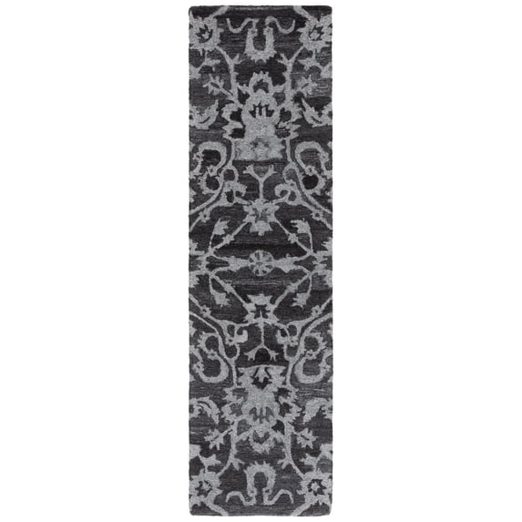 SAFAVIEH Anatolia Jamaar Floral Runner Rug, Grey, 2'3" x 8'