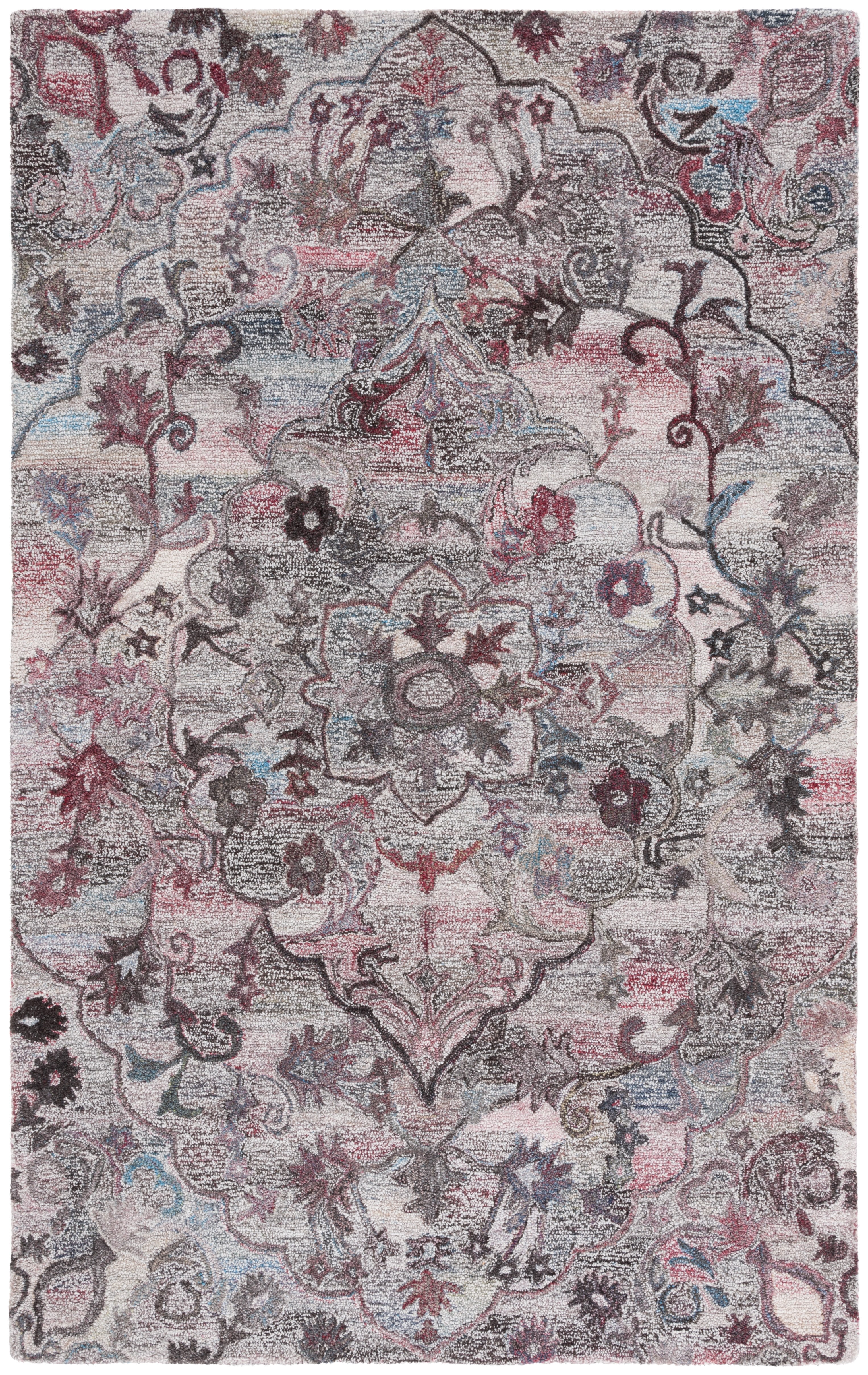 SAFAVIEH Anatolia Jerred Medallion Area Rug, Brown/Pink, 6' x 9'